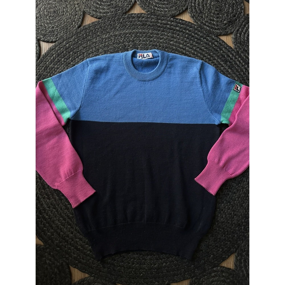 Vintage 70s/80s FILA Italy Wool Knit Bjorn Borg Era Sweater Sz. 38